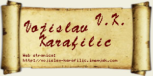 Vojislav Karafilić vizit kartica